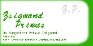 zsigmond primus business card